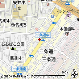 大阪府堺市堺区一条通9-25周辺の地図