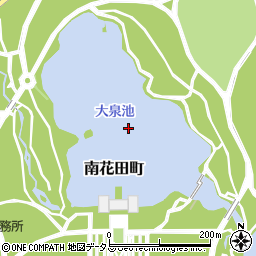大泉池周辺の地図