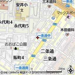 大阪府堺市堺区一条通9-21周辺の地図