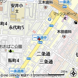 大阪府堺市堺区一条通11-32周辺の地図