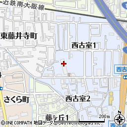 大阪府藤井寺市西古室1丁目21周辺の地図