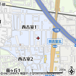 大阪府藤井寺市西古室1丁目19周辺の地図