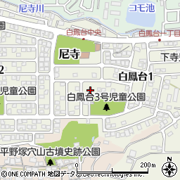 奈良県香芝市白鳳台1丁目9-9周辺の地図