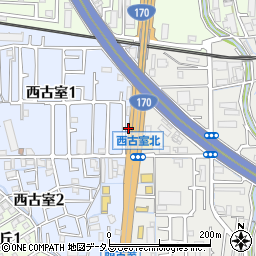 大阪府藤井寺市西古室1丁目16周辺の地図
