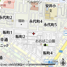 大阪府堺市堺区賑町3丁周辺の地図