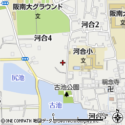 大阪府松原市河合周辺の地図
