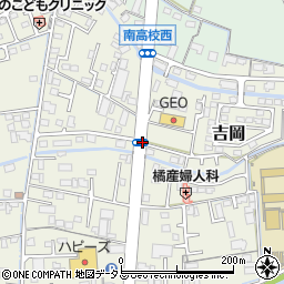 倉敷南高校入口周辺の地図