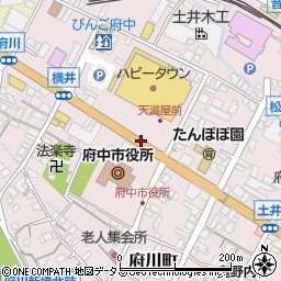 府中市役所前周辺の地図