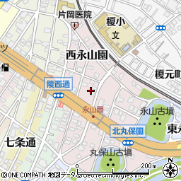大阪府堺市堺区西永山園周辺の地図