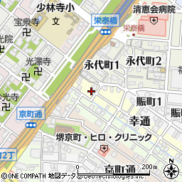 大阪府堺市堺区幸通周辺の地図