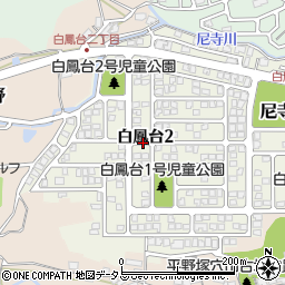 奈良県香芝市白鳳台周辺の地図