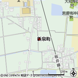 奈良県天理市新泉町周辺の地図
