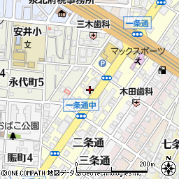 大阪府堺市堺区一条通11-25周辺の地図