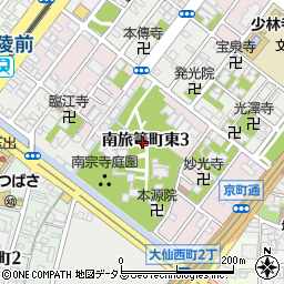 大阪府堺市堺区南旅篭町東周辺の地図