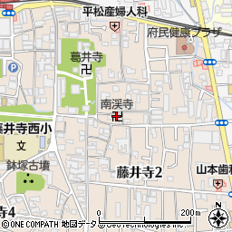 南渓寺周辺の地図