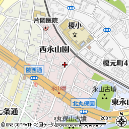 大阪府堺市堺区西永山園5-16周辺の地図