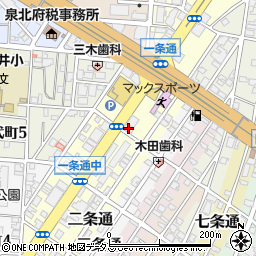 大阪府堺市堺区一条通14-5周辺の地図