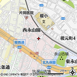 大阪府堺市堺区西永山園5-15周辺の地図