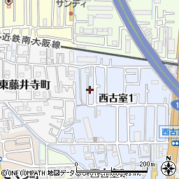 大阪府藤井寺市西古室1丁目3周辺の地図
