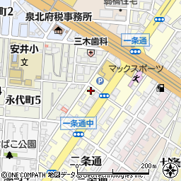 大阪府堺市堺区一条通11-18周辺の地図