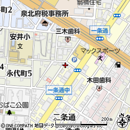 大阪府堺市堺区一条通11-16周辺の地図