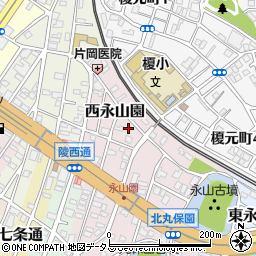 大阪府堺市堺区西永山園5周辺の地図