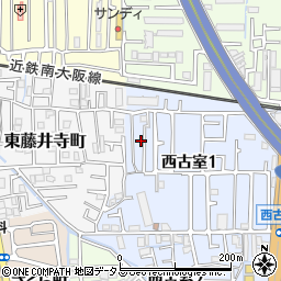 大阪府藤井寺市西古室1丁目4周辺の地図