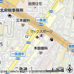 大阪府堺市堺区一条通14周辺の地図