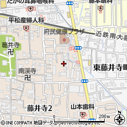 さんさん藤井寺周辺の地図