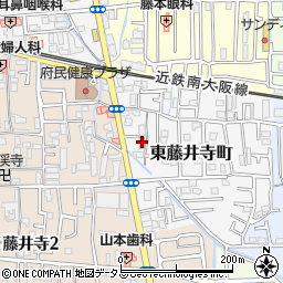 セブンイレブン藤井寺東藤井寺町店周辺の地図