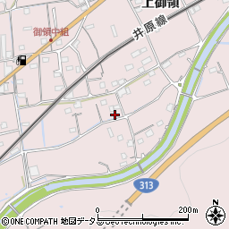 広島県福山市神辺町上御領873周辺の地図