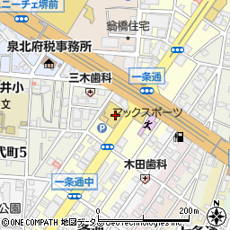 大阪府堺市堺区一条通13周辺の地図