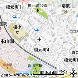 大阪府堺市堺区榎元町4丁1周辺の地図