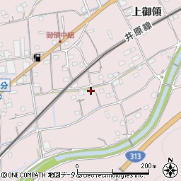広島県福山市神辺町上御領852周辺の地図