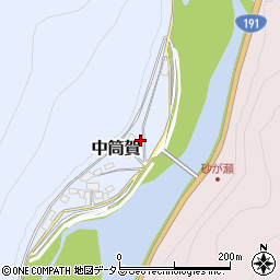 広島県山県郡安芸太田町中筒賀1158周辺の地図