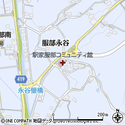 駅家服部コミュニティ館周辺の地図