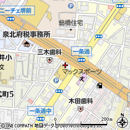 大阪府堺市堺区一条通13-16周辺の地図