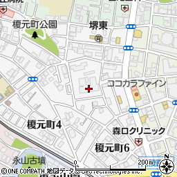 シエリア堺東三国ヶ丘周辺の地図