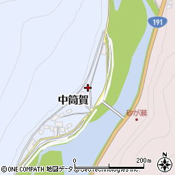 広島県山県郡安芸太田町中筒賀1157周辺の地図