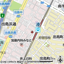 堺出島郵便局周辺の地図