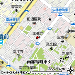本傳寺周辺の地図
