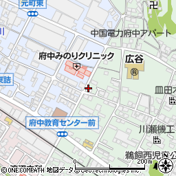 広島県府中市鵜飼町106周辺の地図