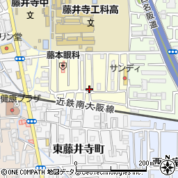 大阪府藤井寺市御舟町周辺の地図