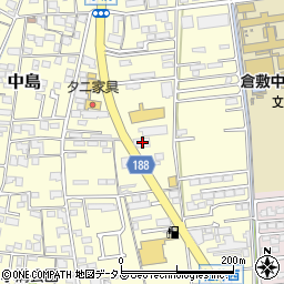 岡山県倉敷市中島2626周辺の地図
