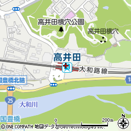 高井田駅周辺の地図