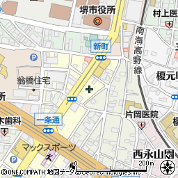 大阪府堺市堺区一条通18周辺の地図