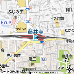 ファミリーマート近鉄藤井寺駅改札外橋上店周辺の地図