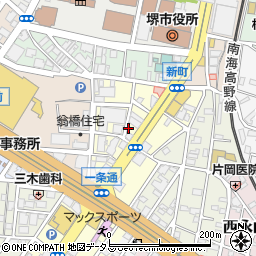 大阪府堺市堺区一条通17-28周辺の地図
