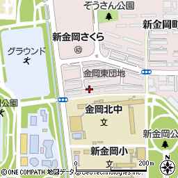 金岡東団地駐車場【1-2号棟付近】(0058)周辺の地図