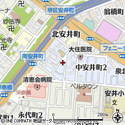 韓国民団堺支部周辺の地図